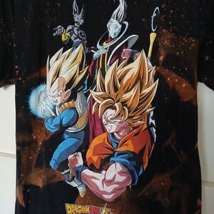 Dragon Ball Super T-Shirt Toei Animations Men's Medium Bleach Dyed Cotton SS